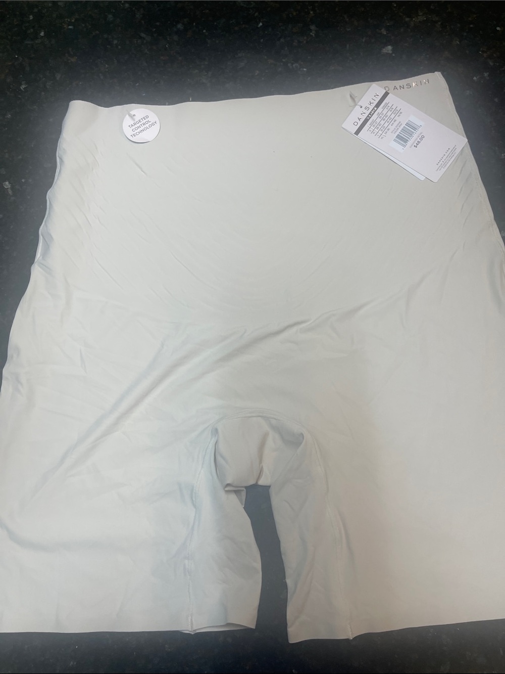 Danskin Seamless High-Waist Shaper Shorts in Light Cream